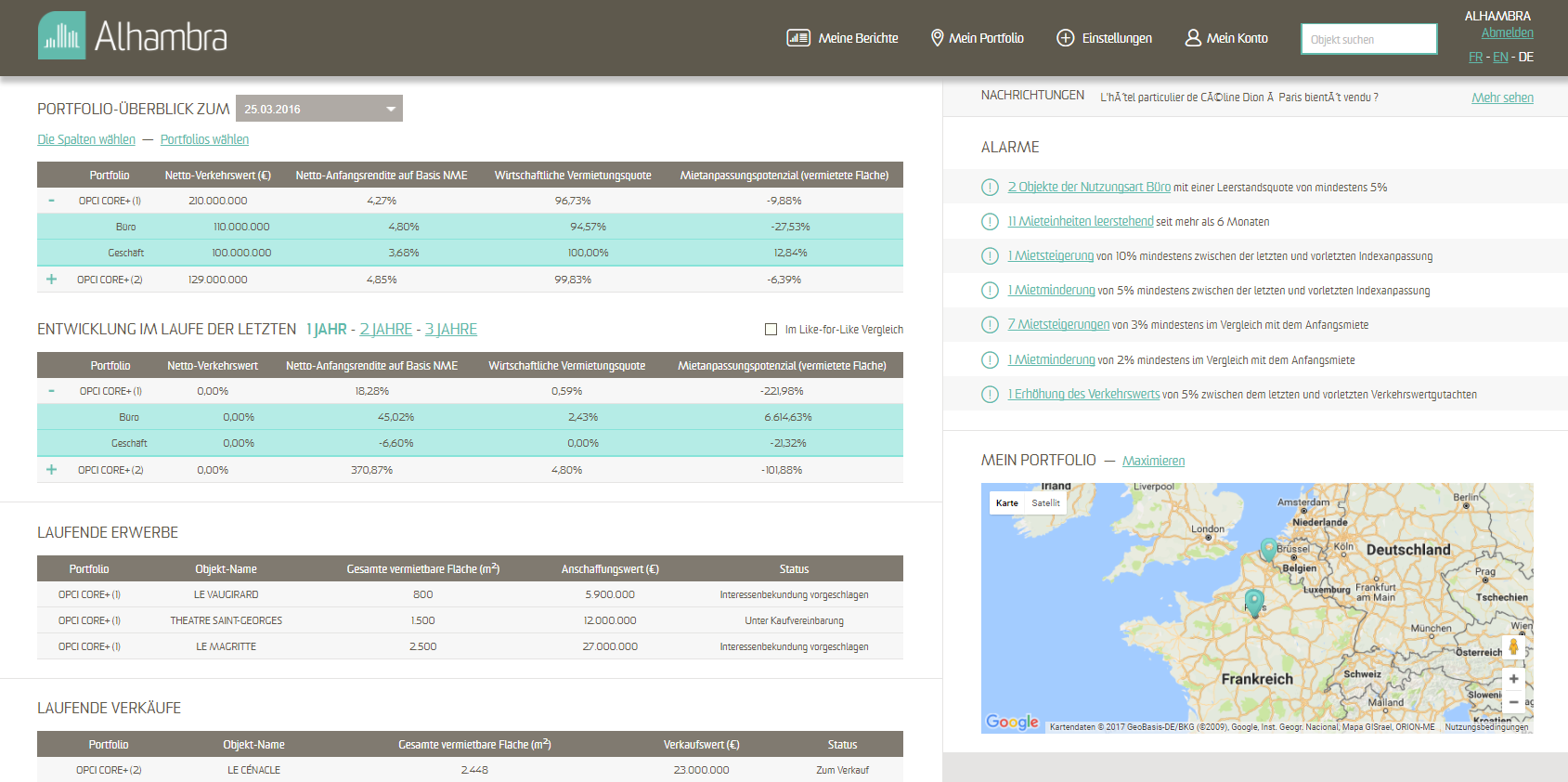 Eine umfassende Übersicht und ein gründliches Verständnis ihrer Immobilienportfolios durch 20+ integrierte, benutzerdefinierbare Berichte.